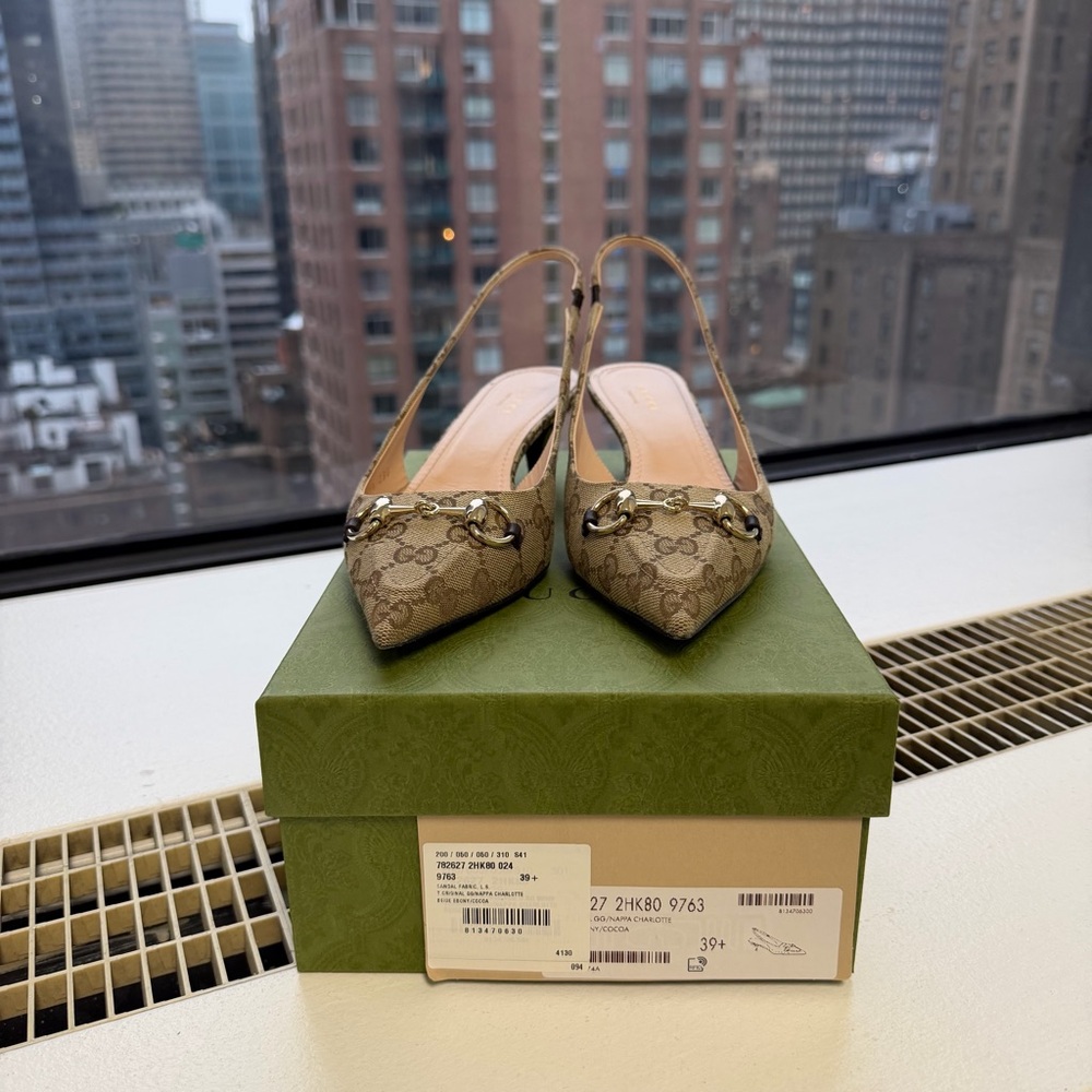 Gucci kitten heel slingback pump with horsebit - Picture 8 of 8